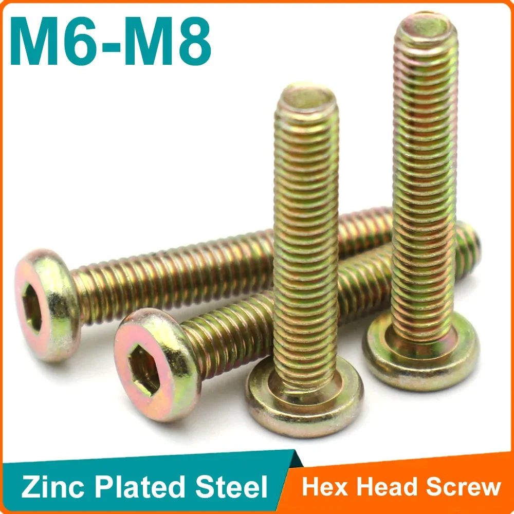 Furniture Hardware Lowes - 6 Pz/lotto M6 M8 Zinco Piatto