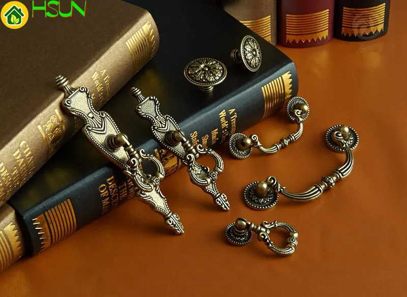 Furniture Hardware Drop Pulls - 2 pezzi 6 stile campagna comò